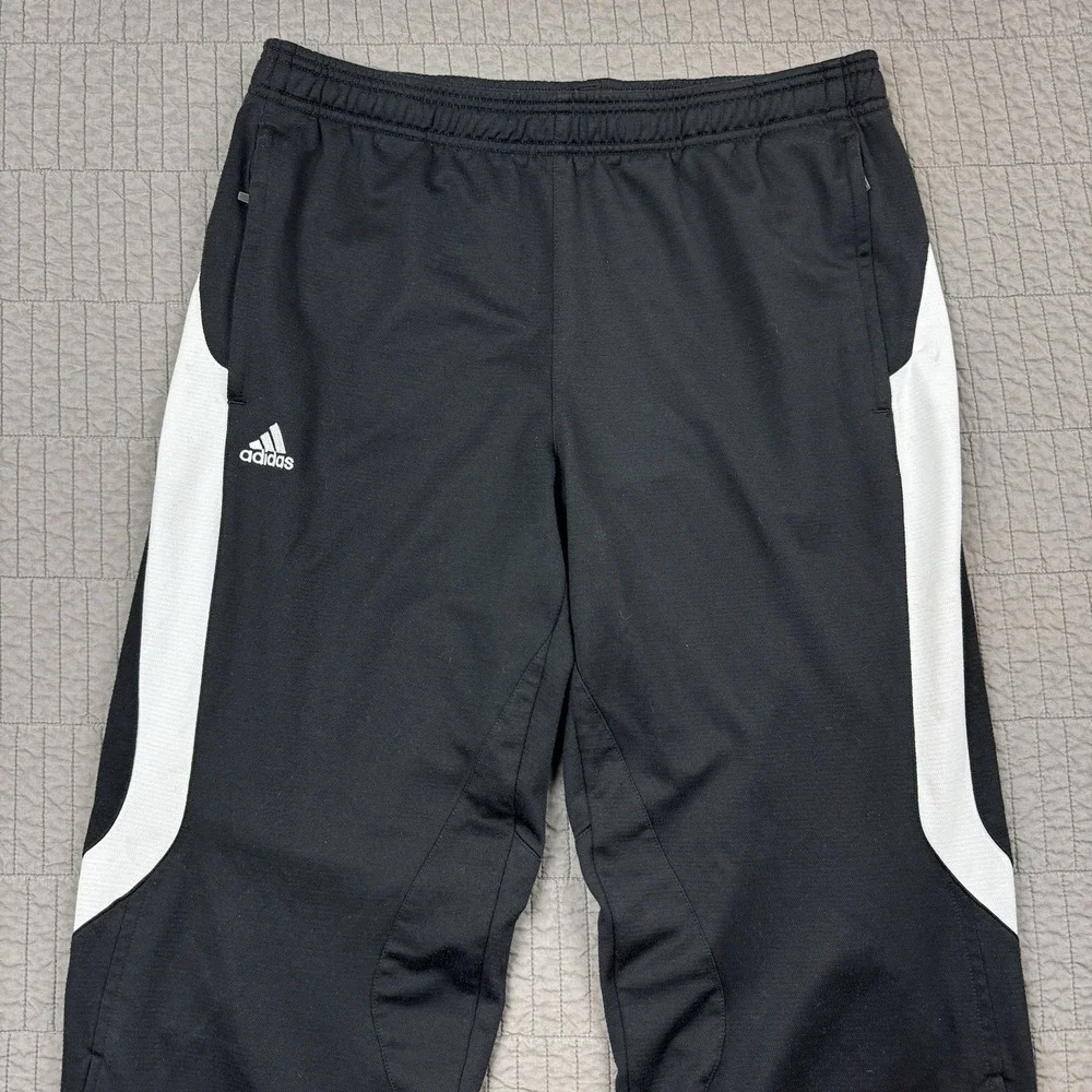 Adidas Sweatpants Men Medium Black Baggy Loose Fit Workout Gym Sportswear Active